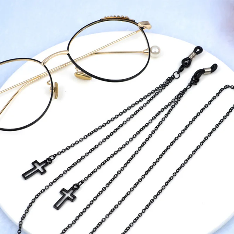 

Fashion Pendant Glasses Chains Cross Eyeglasses Sunglasses Spectacles Metal Anti-lost Chain Holder Cord Lanyard Necklace Unisex