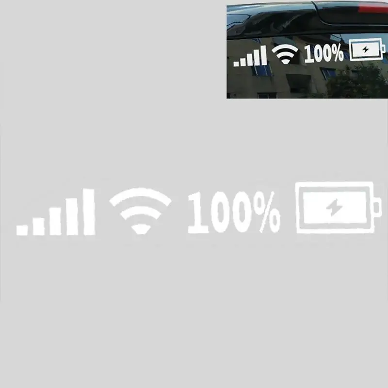 Car Reflective Sticker 100 Percent Wifi Battery Level Signal Automobile Decorative Cool Stickers Auto Exterior Decor Stickers
Car Reflective Sticker 100 Percent Wifi Battery Level Signal Automobile Decorative Cool Stickers Auto Exterior Decor Stickers