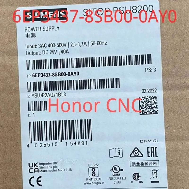 6EP3437-8SB00-0AY0 Brand New SITOP PSU8200 24 V/40 A stabilized power supply 6EP3437 8SB00 0AY0
6EP3437-8SB00-0AY0 Brand New SITOP PSU8200 24 V/40 A stabilized power supply 6EP3437 8SB00 0AY0