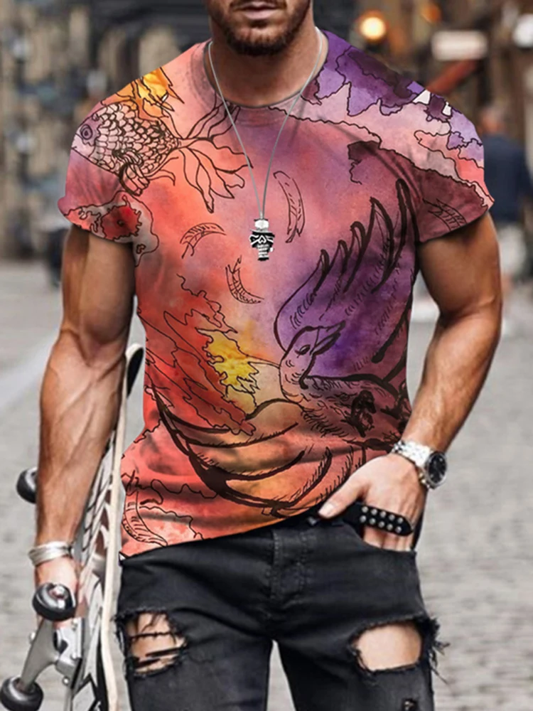 Men's Printed Flying Bird Fish Cat Art styleT Shirts Summer Short Sleeve Vintage T-shirt Cool Tees Tops Streetwear Oversized
Men's Printed Flying Bird Fish Cat Art styleT Shirts Summer Short Sleeve Vintage T-shirt Cool Tees Tops Streetwear Oversized