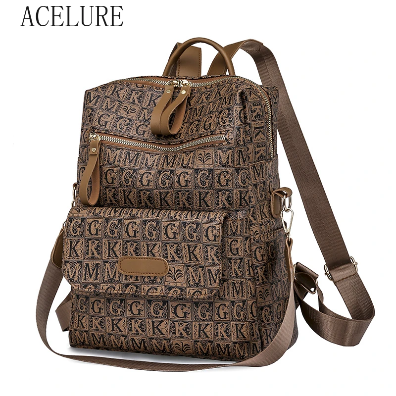 Женский дорожный рюкзак ACELURE из мягкой искусственной кожи, модный вместительный ранец с надписью для студентов и школьников 
Женский дорожный рюкзак ACELURE из мягкой искусственной кожи, модный вместительный ранец с надписью для студентов и школьников
