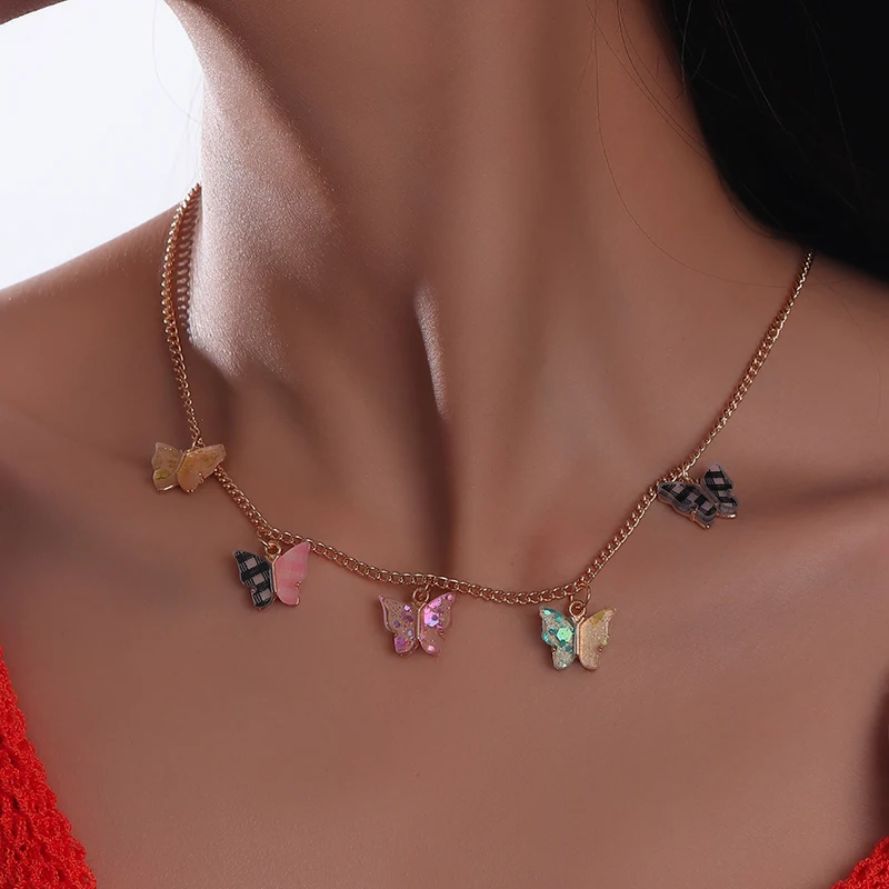 Elegant Colorful Butterfly Necklaces for Women Cute Animal Pendants Necklaces Girls Party Birthday Jewelry Gifts
Elegant Colorful Butterfly Necklaces for Women Cute Animal Pendants Necklaces Girls Party Birthday Jewelry Gifts