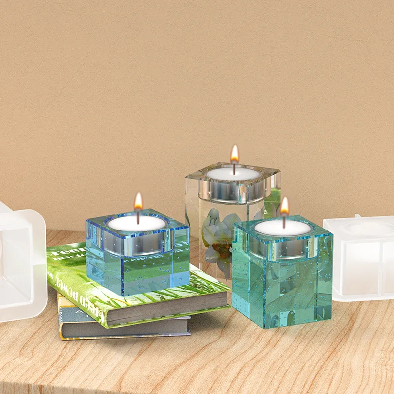 Crystal Epoxy Resin Candle Holder Mould DIY Square Candle Holder Ornament Ornament Silicone Mould
Crystal Epoxy Resin Candle Holder Mould DIY Square Candle Holder Ornament Ornament Silicone Mould
