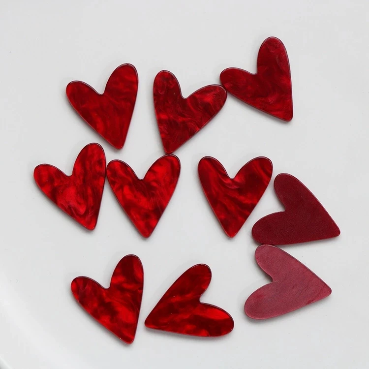 10 PCS Fashion Resin Red Heart DIY Earrings Necklace Hair Accessories For Jewelry Making
10 PCS Fashion Resin Red Heart DIY Earrings Necklace Hair Accessories For Jewelry Making