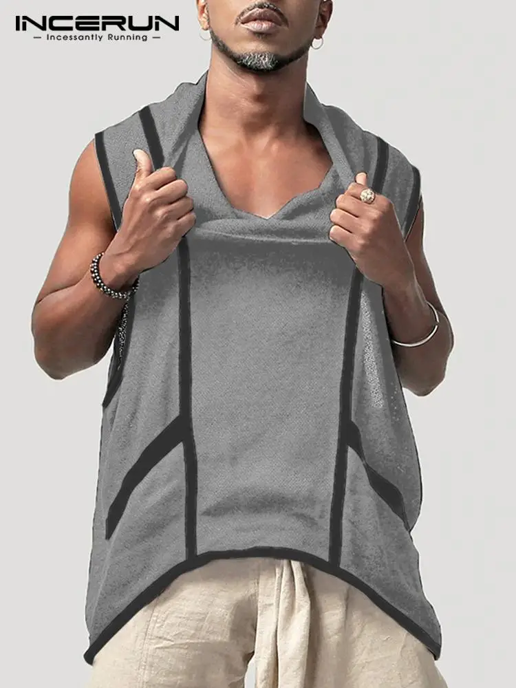 INCERUN Men Tank Tops Patchwork Pile Collar Streetwear 2022 Sleeveless Summer Pockets Casual Vests Fashion Loose Men Clothing
INCERUN Men Tank Tops Patchwork Pile Collar Streetwear 2022 Sleeveless Summer Pockets Casual Vests Fashion Loose Men Clothing