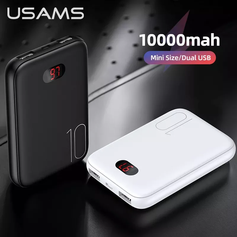 NEW USAMS Mini Power Bank 10000mAh Portable Cell Phone Charger Dual USB For Xiaomi/iphone/Huawei Mobile External Battery Powerba
NEW USAMS Mini Power Bank 10000mAh Portable Cell Phone Charger Dual USB For Xiaomi/iphone/Huawei Mobile External Battery Powerba