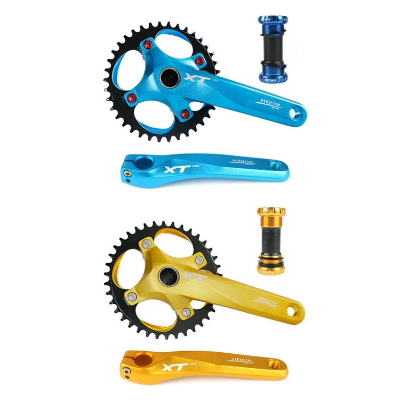 MEIJUN 170 MTB Mountain Bike Bicycle Hollow Integrated Crank XF Modified Single Disc 104BCD 38T Crankset Bottom Bracket
MEIJUN 170 MTB Mountain Bike Bicycle Hollow Integrated Crank XF Modified Single Disc 104BCD 38T Crankset Bottom Bracket