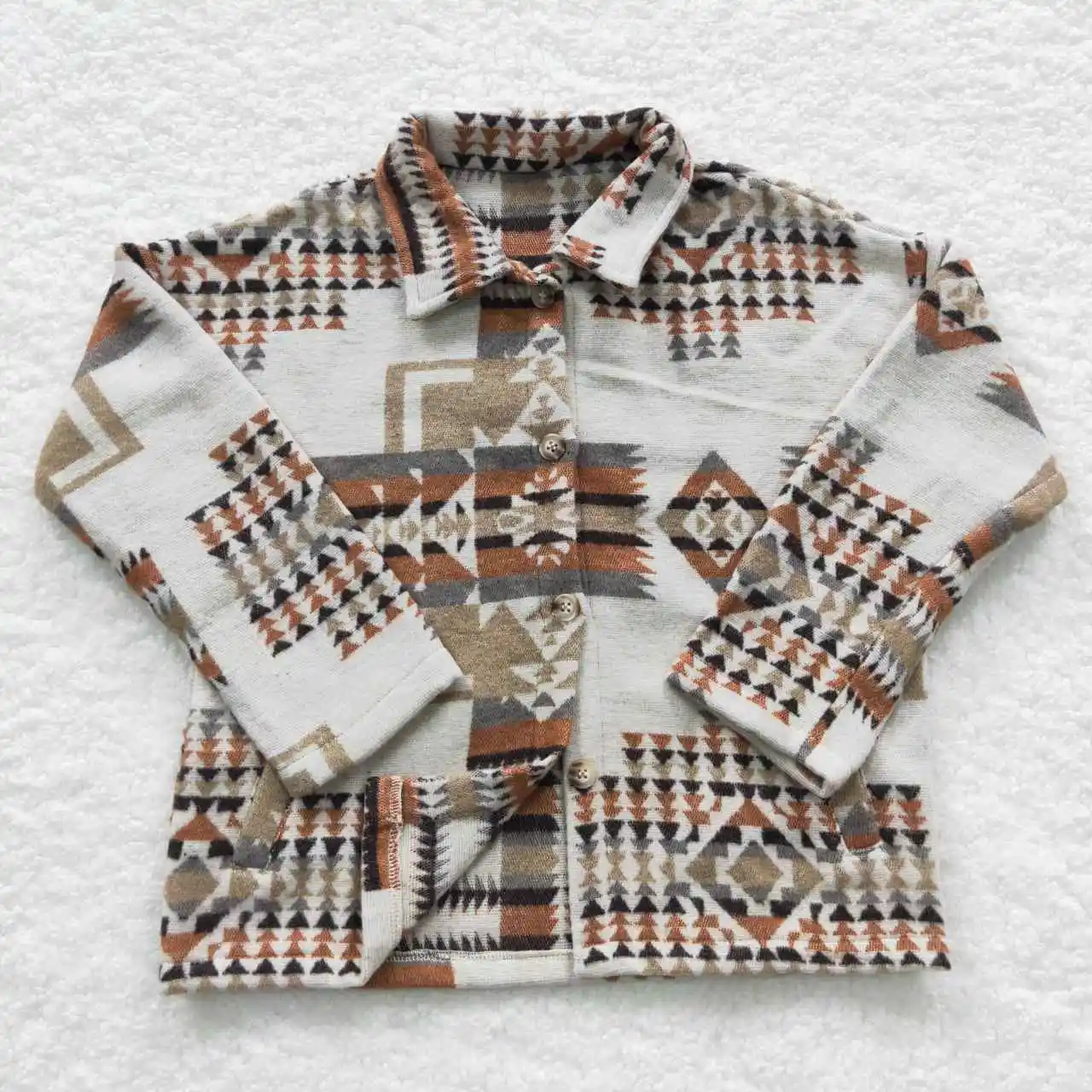Baby Kids Arrow Geometric Pattern Long Sleeved Shirt For Boys Outside The Top With Boutique Children's Clothing Wholesale
Baby Kids Arrow Geometric Pattern Long Sleeved Shirt For Boys Outside The Top With Boutique Children's Clothing Wholesale