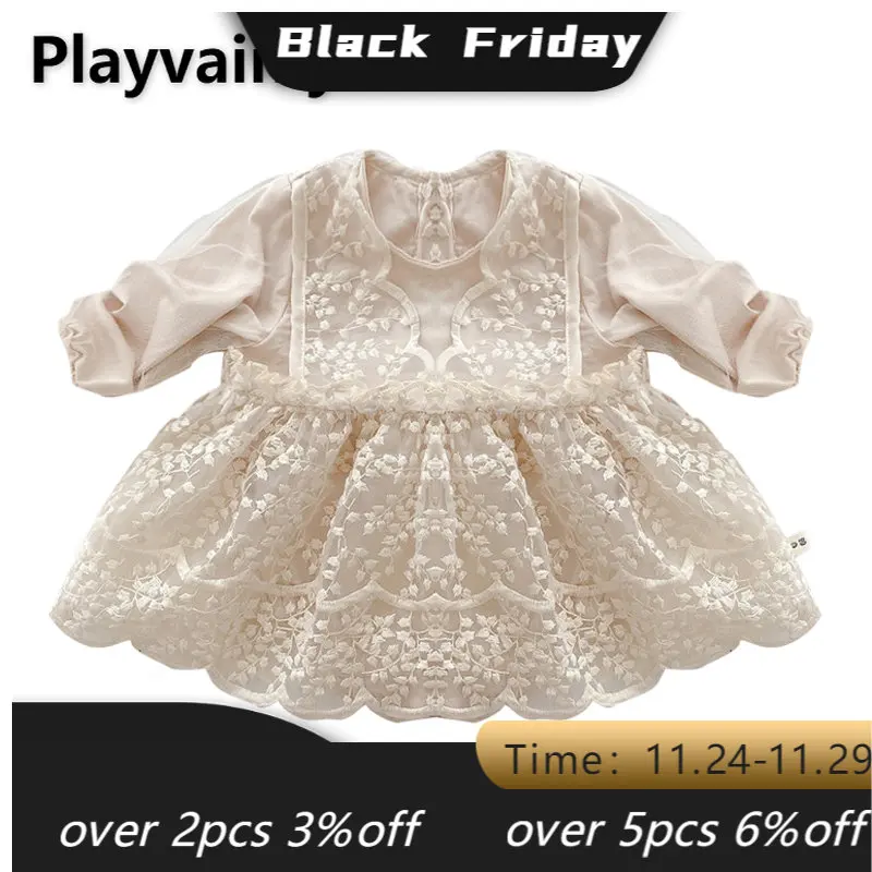 2022 New Spring Baby Girl Bodysuit Long Sleeves Round Collar Lace Round Collar Beige Apricot Jumpsuit Child Clothes 0-2Year E218 
2022 New Spring Baby Girl Bodysuit Long Sleeves Round Collar Lace Round Collar Beige Apricot Jumpsuit Child Clothes 0-2Year E218
