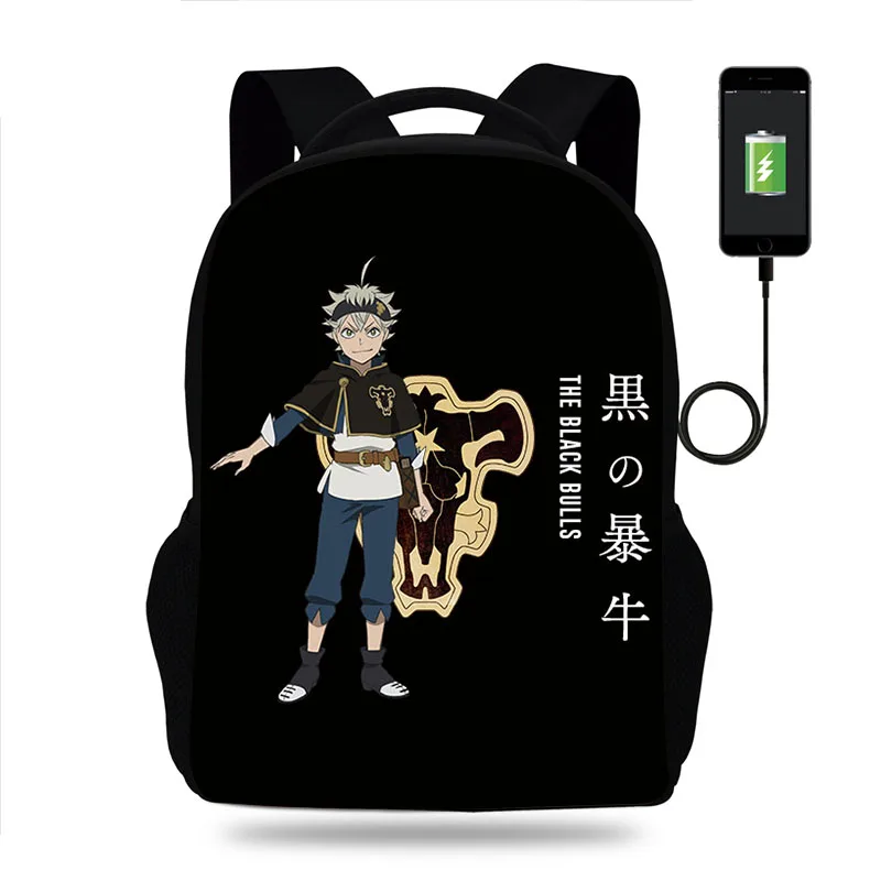 Anime Black Clover Backpack Boys Girls School Bag Teenager Book Bags Men Women Rucksack USB Travel Knapsack Mochila
Anime Black Clover Backpack Boys Girls School Bag Teenager Book Bags Men Women Rucksack USB Travel Knapsack Mochila