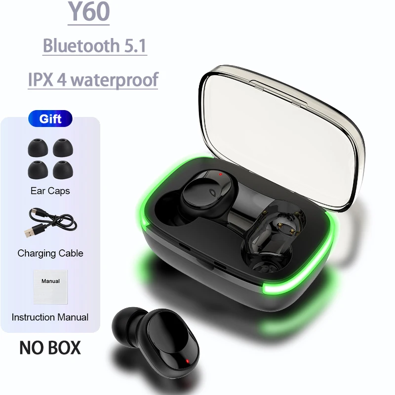 Y60 TWS Bluetooth Wireless Headphones Breathing Light Earphones Digital Display Earbuds Gaming Headset Mini Music Earphone Y60S
Y60 TWS Bluetooth Wireless Headphones Breathing Light Earphones Digital Display Earbuds Gaming Headset Mini Music Earphone Y60S