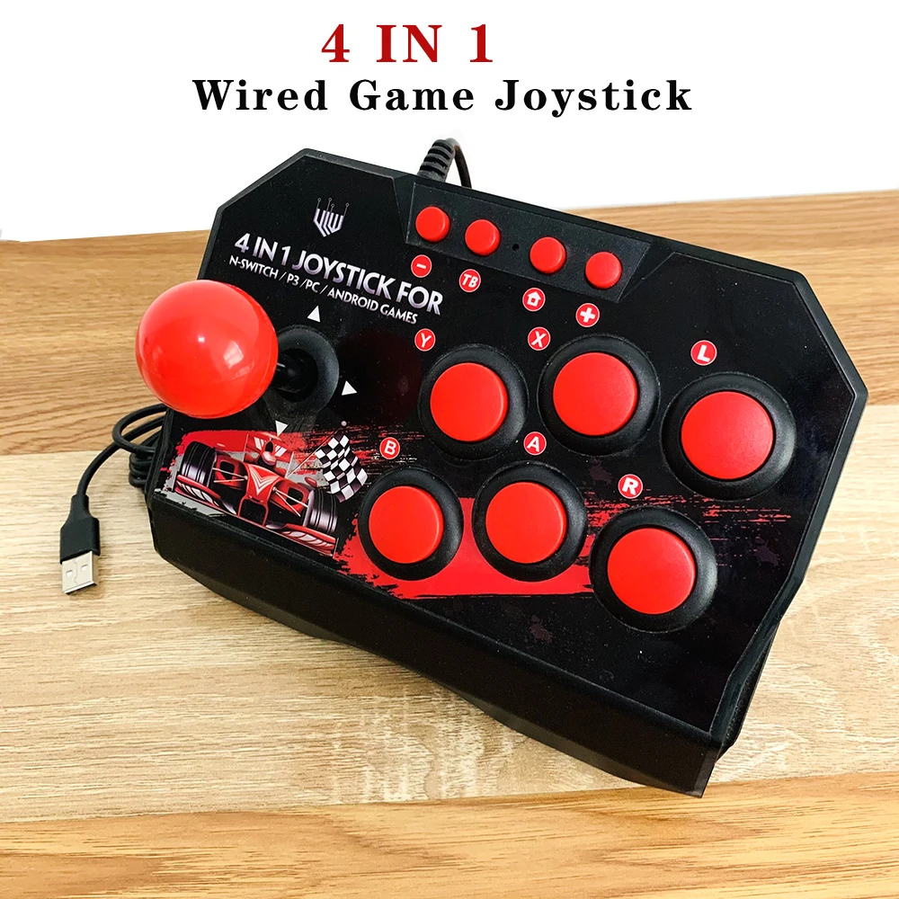 Dropshipping 4 In 1 Arcade Fight Joystick For Switch PS3 Android TV Full Function Buttons USB Wired Plug And Play Fightstick
Dropshipping 4 In 1 Arcade Fight Joystick For Switch PS3 Android TV Full Function Buttons USB Wired Plug And Play Fightstick