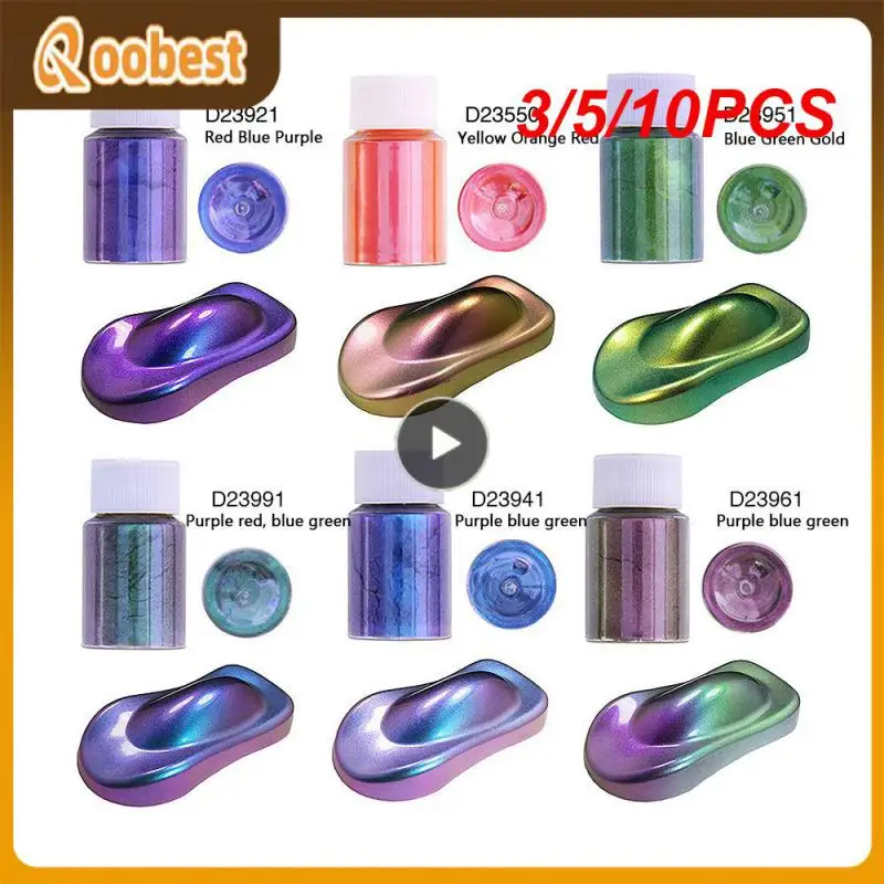 3/5/10PCS 10g Odorless Car Color Changing Pigments Non Migratory Powder Coating Non Conductive Car Chameleon Pigments Paint Mica
3/5/10PCS 10g Odorless Car Color Changing Pigments Non Migratory Powder Coating Non Conductive Car Chameleon Pigments Paint Mica