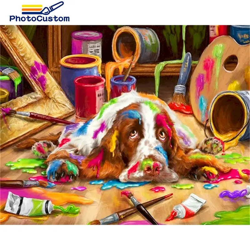 PhotoCustom Full Square Diamond Painting Dog 5D DIY Mosaic Full Set Embroidery Animals Rhinestone Pictures Home Decor
PhotoCustom Full Square Diamond Painting Dog 5D DIY Mosaic Full Set Embroidery Animals Rhinestone Pictures Home Decor