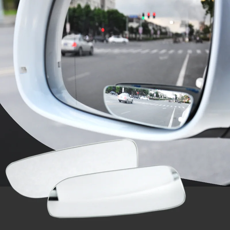 

2Pcs Car Wide Angle Rear View Mirror 360 Degree Rotation Auto Rearview Auxiliary Parking HD Frameless Blind Spot Mirrors