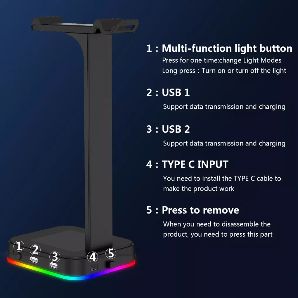 Подставка для наушников RGB, накладная гарнитура, Настольный кронштейн для наушников, поддержка USB, игровые аксессуары для ПК
Подставка для наушников RGB, накладная гарнитура, Настольный кронштейн для наушников, поддержка USB, игровые аксессуары для ПК
