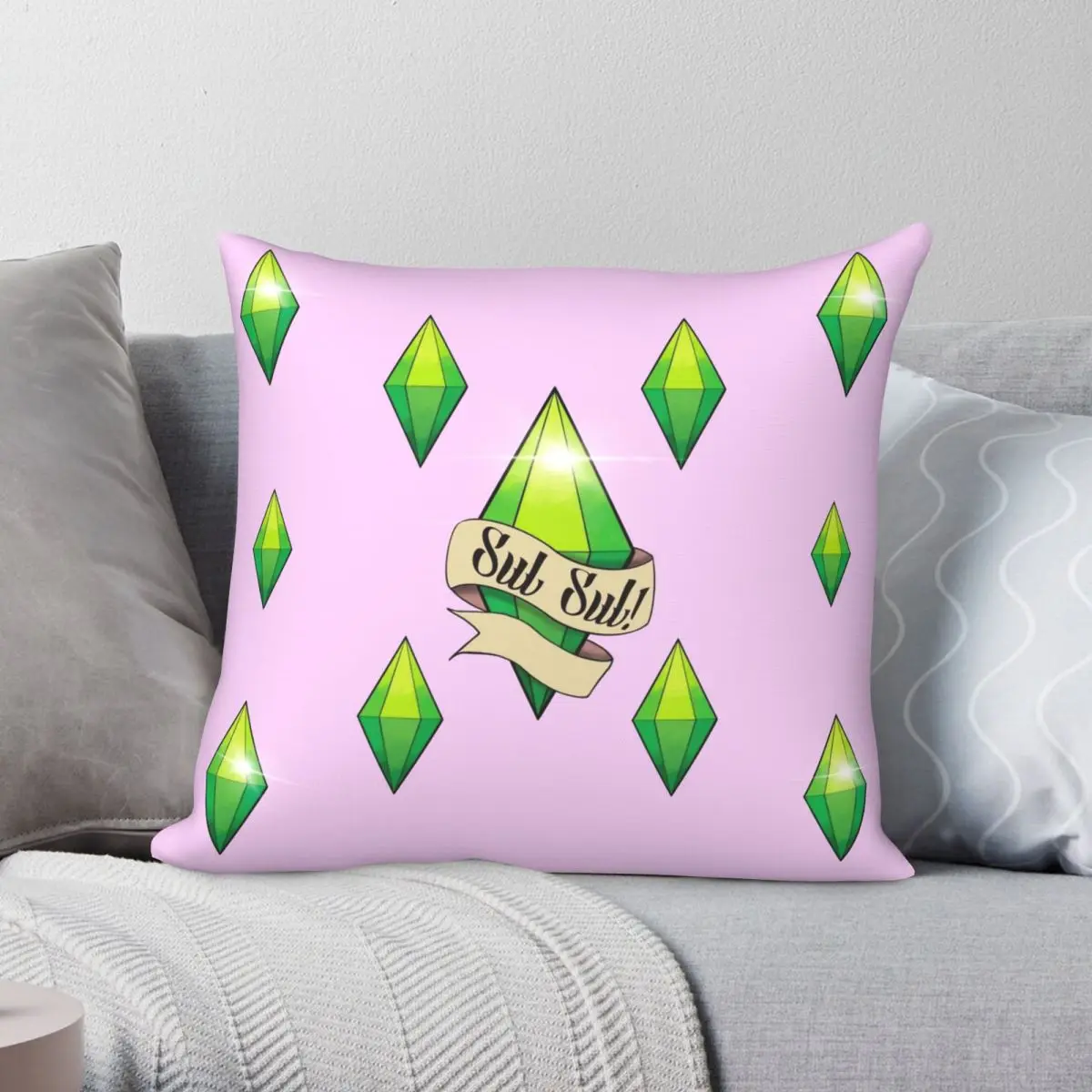 Sul Sul Sims 4 Plumbob Pillowcase Polyester Linen Velvet Creative Zip Decor Throw Pillow Case Home Cushion Case 45x45
Sul Sul Sims 4 Plumbob Pillowcase Polyester Linen Velvet Creative Zip Decor Throw Pillow Case Home Cushion Case 45x45