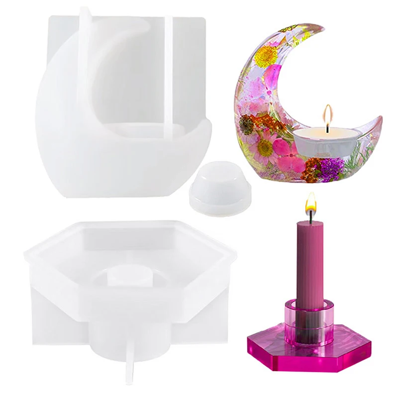 1Pcs Half-moon Hexagon Candle Holder Mould Candle Container Mold Candlestick Casting Silicone Mould Home Decoration
1Pcs Half-moon Hexagon Candle Holder Mould Candle Container Mold Candlestick Casting Silicone Mould Home Decoration