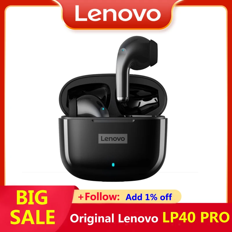 Original Lenovo LP40 Pro TWS Wireless Bluetooth Headphones Sport Earphone Noise Reduction Bass Earbuds Touch Control Headset Mic
Original Lenovo LP40 Pro TWS Wireless Bluetooth Headphones Sport Earphone Noise Reduction Bass Earbuds Touch Control Headset Mic