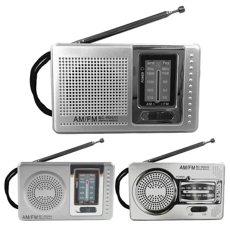 

Portable Radios AM FM AM/FM Battery Operated Portable Pocket Radio Weather Radio Compact Transistor Radios Loud Speaker Earphone