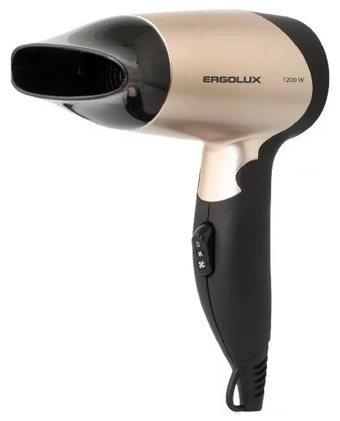 Фен с складной ручкой elx-hd01-c64 1200 Вт 2 режима нагрева защита от перегрева для укладки волос.
