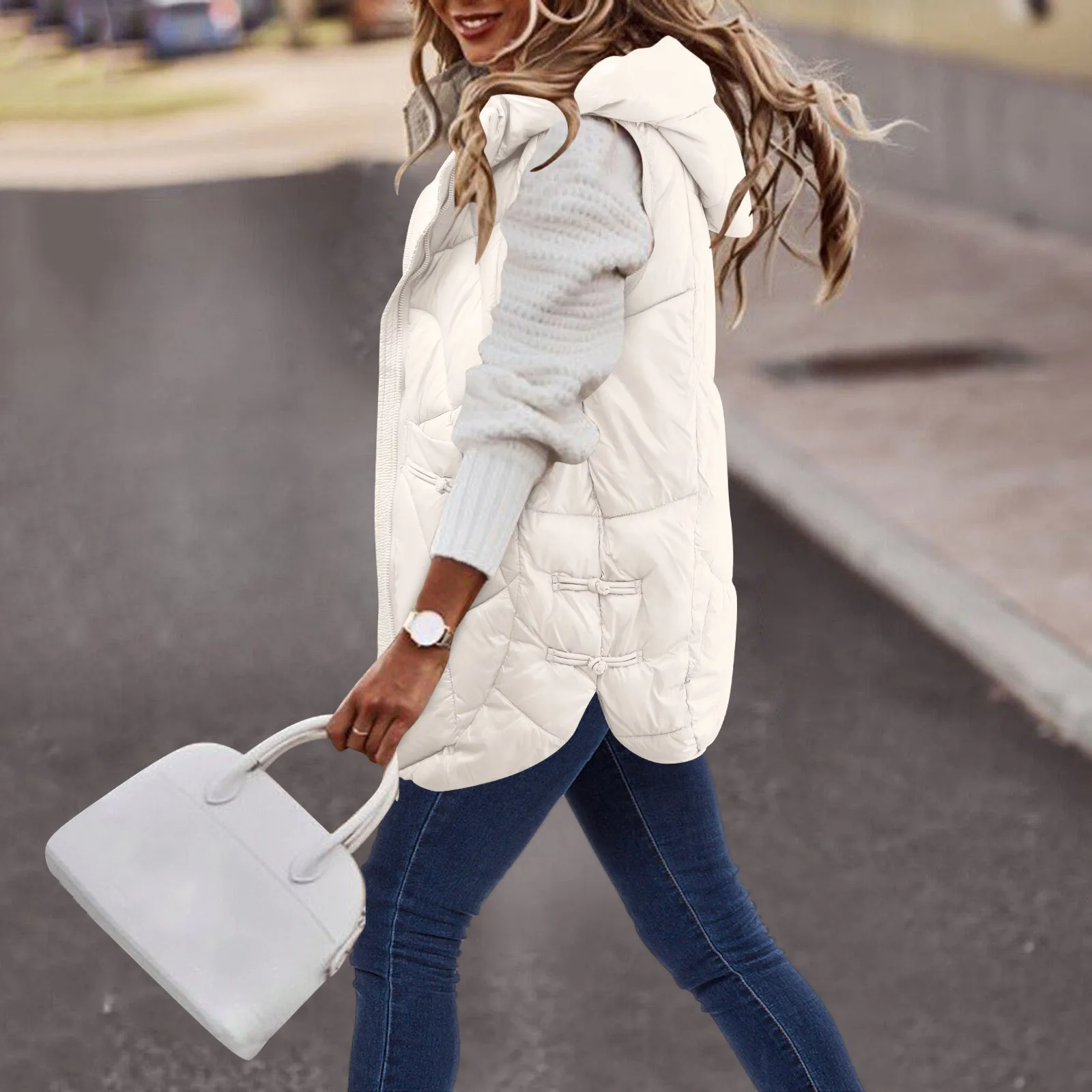 Solid Color Women Sleeveless Vest Winter Warm Down Cotton Padded Zipper Jacket Female Vest Hooded Waistcoat Coats Jacket 4
Solid Color Women Sleeveless Vest Winter Warm Down Cotton Padded Zipper Jacket Female Vest Hooded Waistcoat Coats Jacket 4