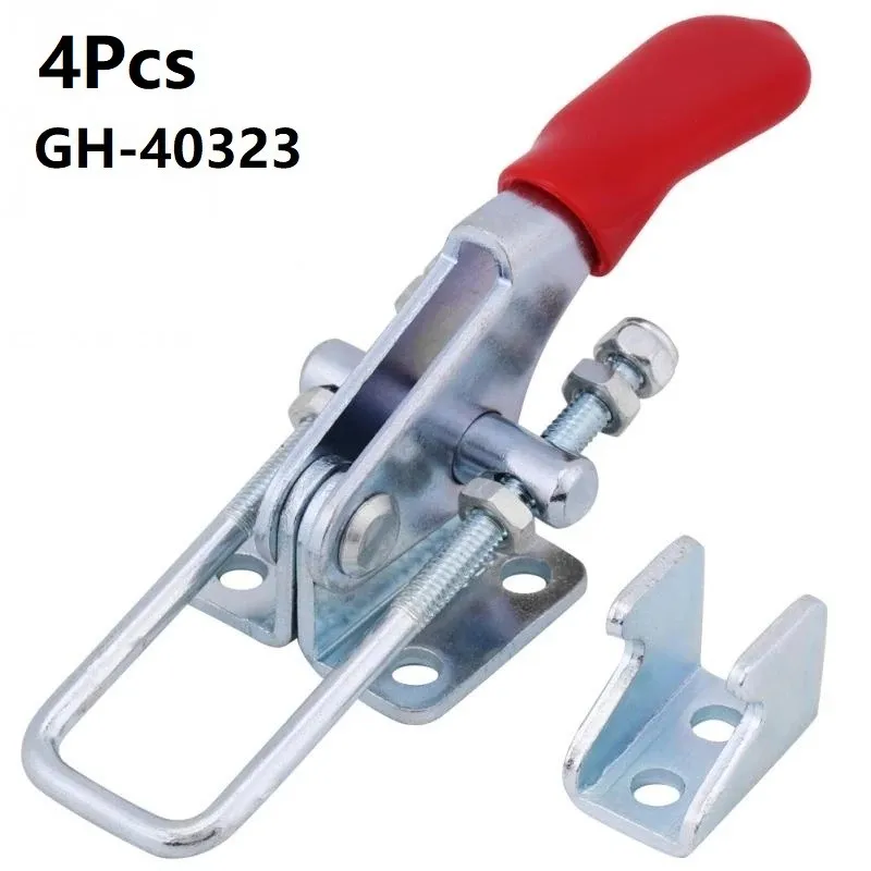 

4pcs GH-40323 Toggle Clamp Load-bearing 360lbs Hand Tool Latch Type Adjustable Toggle Clamps HCS Durable Clamps Hand Tool