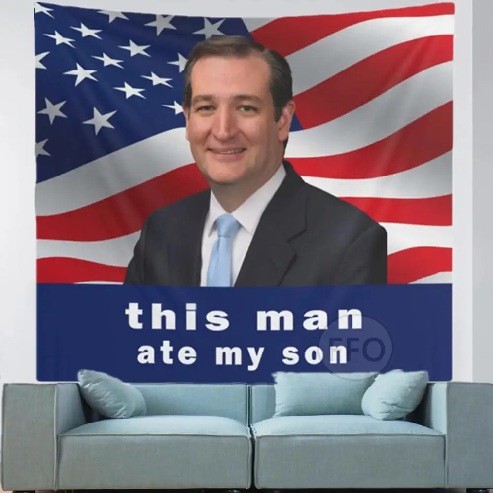 Настенный Гобелен Ted Cruz «этот человек съедает моего сына», Забавный гобелен в виде жука с мемом для сока, украшение для комнаты, баннер для ве...
Настенный Гобелен Ted Cruz «этот человек съедает моего сына», Забавный гобелен в виде жука с мемом для сока, украшение для комнаты, баннер для ве...