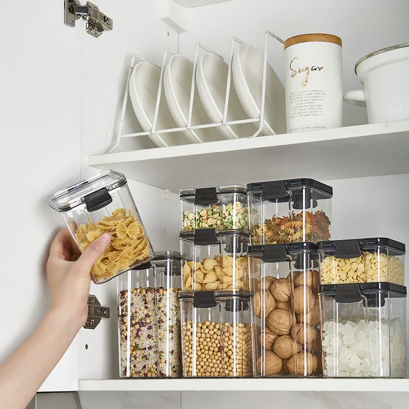 New Food Storage Container Kitchen Organizer Box Storage Plastic Transparent Sealed Cans Jars for Spices Fridge Bulk Containers
New Food Storage Container Kitchen Organizer Box Storage Plastic Transparent Sealed Cans Jars for Spices Fridge Bulk Containers