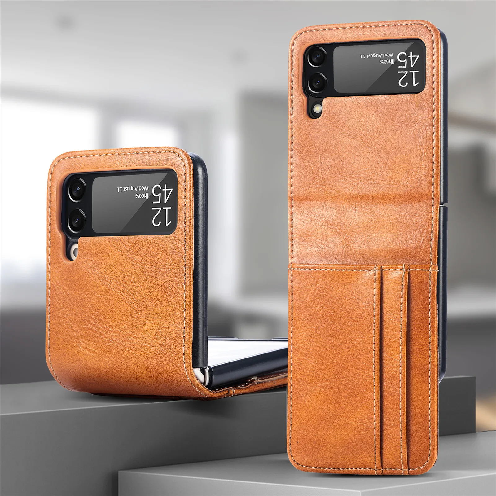 Premium PU Leather Wallet Case for Samsung Galaxy Z Flip3 Flip 3 5G with Card Holder Protective Phone Bag Cover
Premium PU Leather Wallet Case for Samsung Galaxy Z Flip3 Flip 3 5G with Card Holder Protective Phone Bag Cover