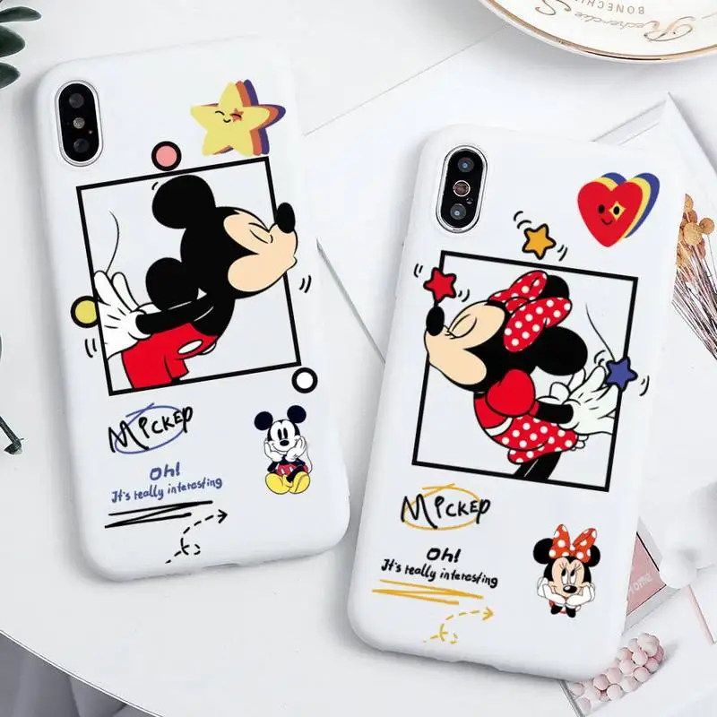 Cute Funny Cartoon Mickey Minnie Mouse Phone Case For iphone 13 12 11 Pro Max Mini XS 8 7 6 6S Plus X SE 2020 XR Candy white
Cute Funny Cartoon Mickey Minnie Mouse Phone Case For iphone 13 12 11 Pro Max Mini XS 8 7 6 6S Plus X SE 2020 XR Candy white