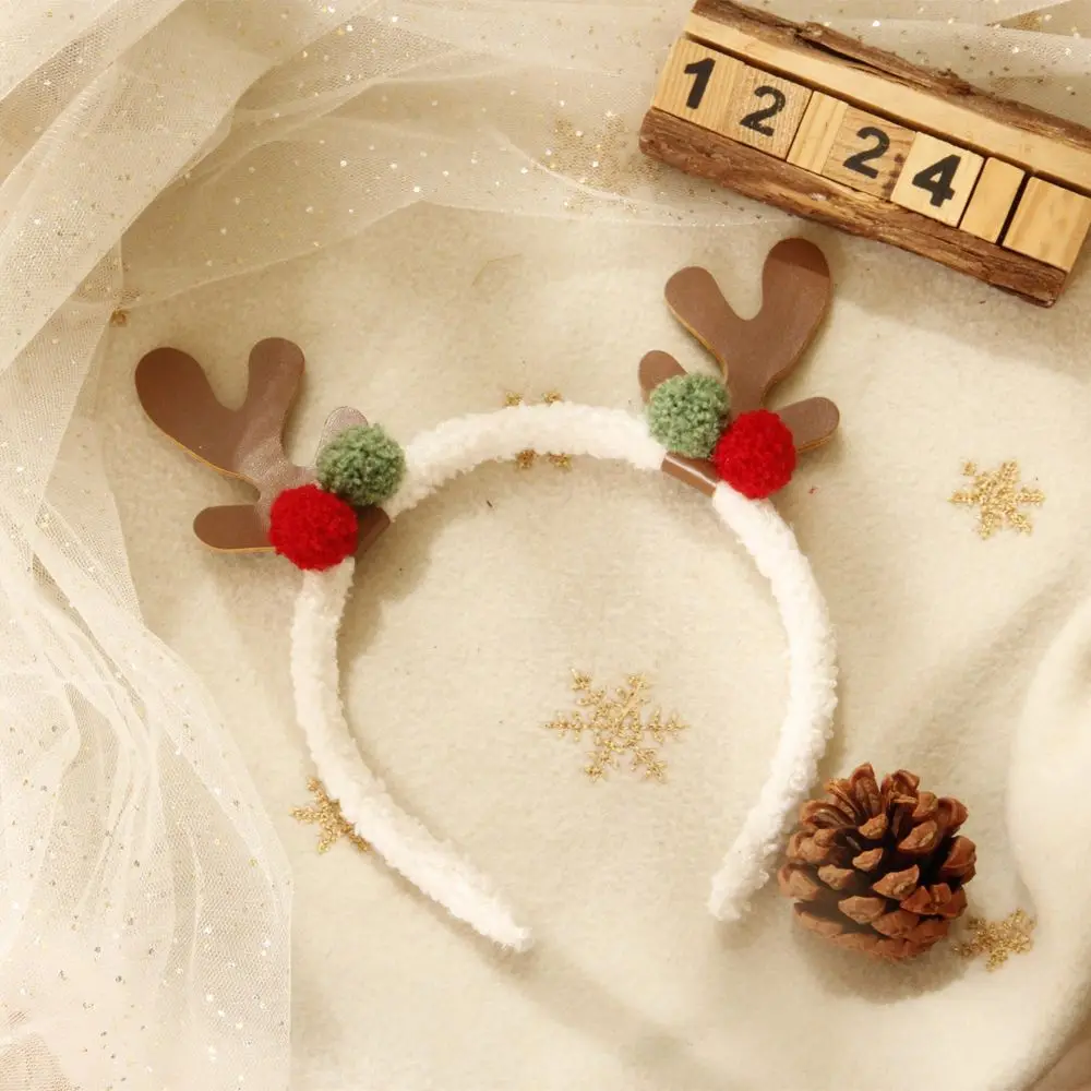 Christmas Antler Colorful Hair Hoop Hair Accessories Plush Ball Girl Hair Wear Elk Hair Band Children Girl Gift Decoration Pros
Christmas Antler Colorful Hair Hoop Hair Accessories Plush Ball Girl Hair Wear Elk Hair Band Children Girl Gift Decoration Pros
