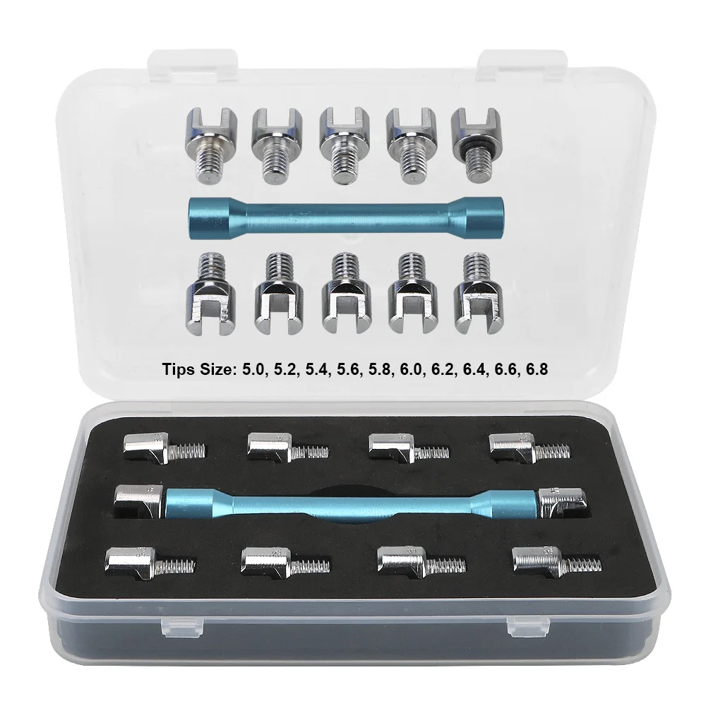 Motorcycle Spoke Wrench Set Adjusting Spoke Tension Handle Repair Tool With 10 Pieces Hardened Tips 5.0~6.8 For Most Motorbikes
Motorcycle Spoke Wrench Set Adjusting Spoke Tension Handle Repair Tool With 10 Pieces Hardened Tips 5.0~6.8 For Most Motorbikes