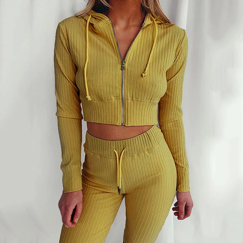 Sexy Sports Women Suit Hooded Long-sleeved Slim Sports Casual Suit For Ladies Spring Female's Solid Two-piece Suit
Sexy Sports Women Suit Hooded Long-sleeved Slim Sports Casual Suit For Ladies Spring Female's Solid Two-piece Suit