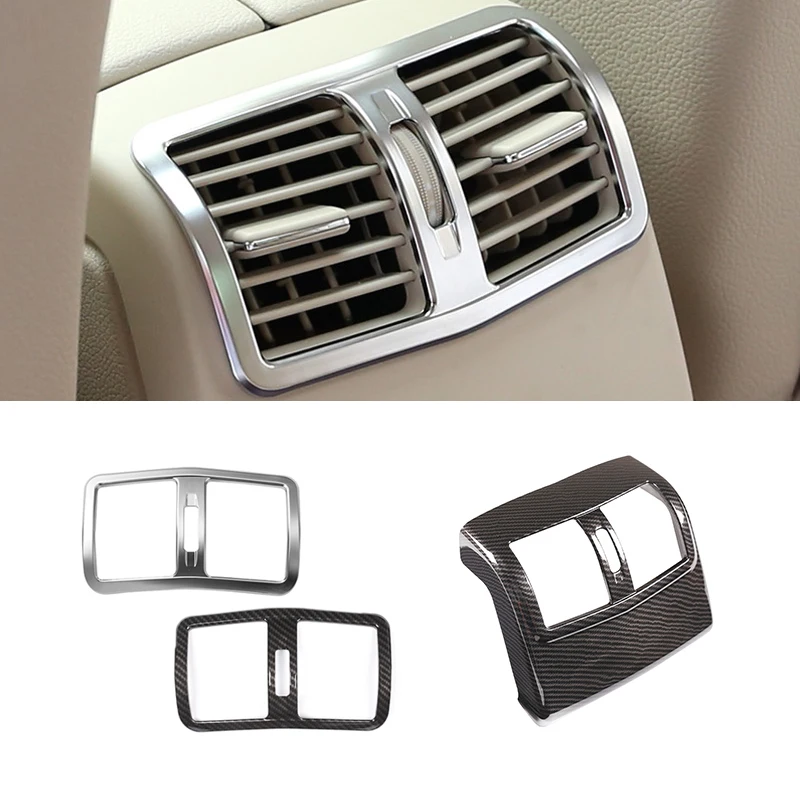 

For Mercedes Benz E Class W212 2012 2013 2014 2015 Car Carbon texture Rear Air Condition Air Outlet Vent Cover Frame Trim