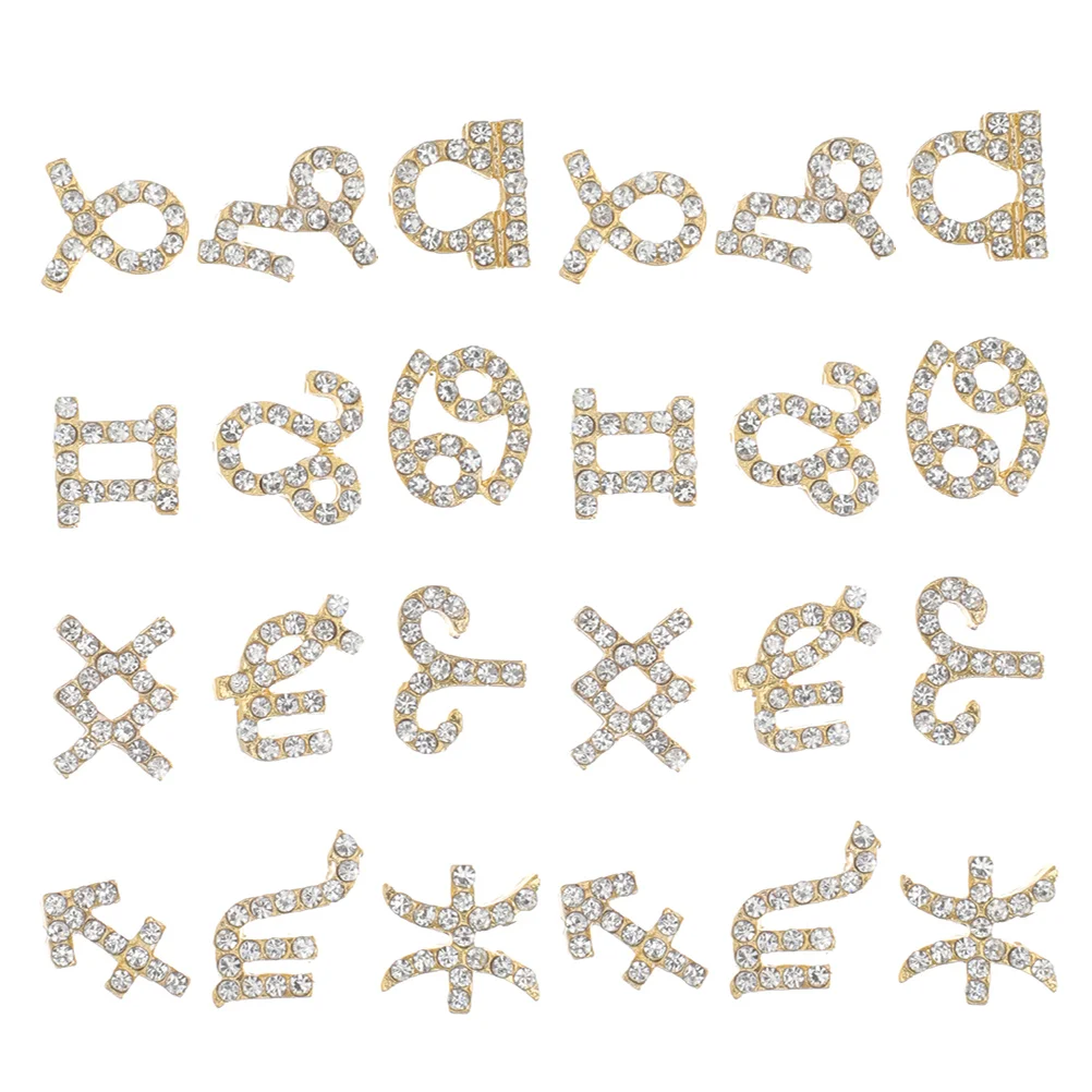 24 Pcs Face Jewelry Nail Accessories Beautiful DIY Adornment Manicure Charms 12 Constellations Ornaments Rhinestone
24 Pcs Face Jewelry Nail Accessories Beautiful DIY Adornment Manicure Charms 12 Constellations Ornaments Rhinestone