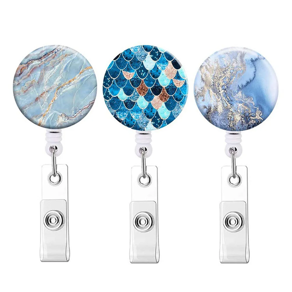 Retractable Marble Texture Badge Holder Reel Scales Shiny Buckle Pull Key Chain Nurse Exhibition Name Card ID Card Holder
Retractable Marble Texture Badge Holder Reel Scales Shiny Buckle Pull Key Chain Nurse Exhibition Name Card ID Card Holder