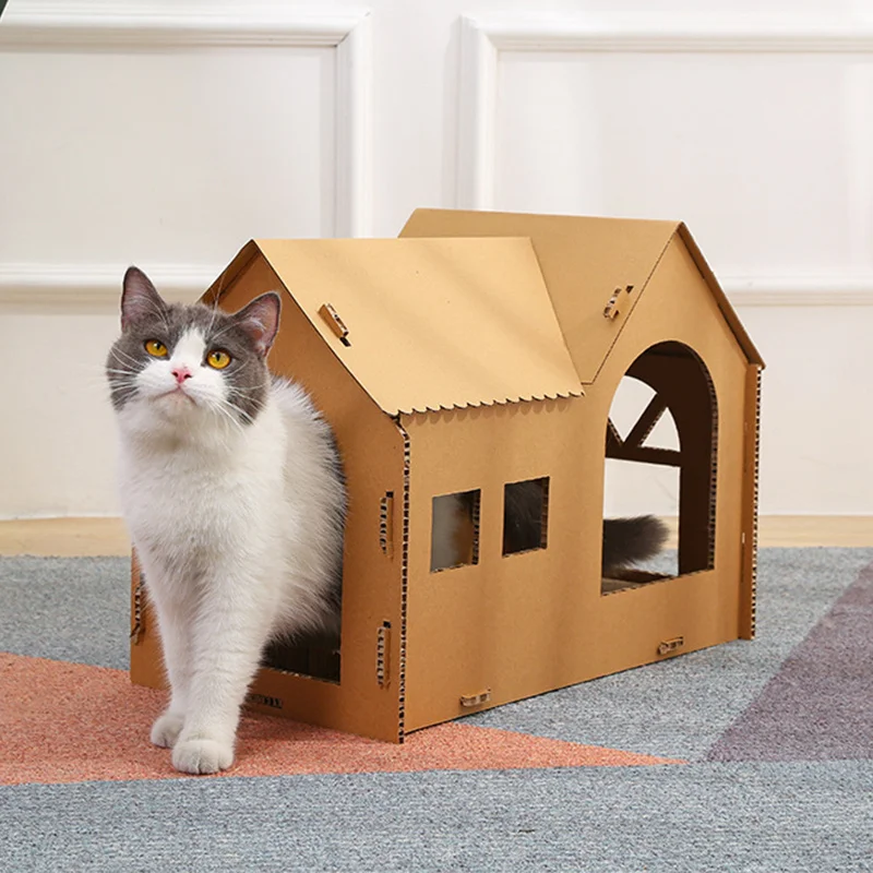 Creative Cat House DIY Corrugated Paper Semi-enclosed Wear-resistant Scratching Condo Indoor Self Assembly Toys Pet Supplies
Creative Cat House DIY Corrugated Paper Semi-enclosed Wear-resistant Scratching Condo Indoor Self Assembly Toys Pet Supplies