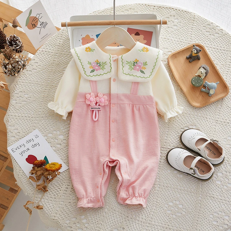2023 Spring Baby Girls Bodysuit Clothing Flower Long Sleeve Baby Jumpsuits Embroidery Cotton Cute Infant Toddler Outfits Onesie
2023 Spring Baby Girls Bodysuit Clothing Flower Long Sleeve Baby Jumpsuits Embroidery Cotton Cute Infant Toddler Outfits Onesie