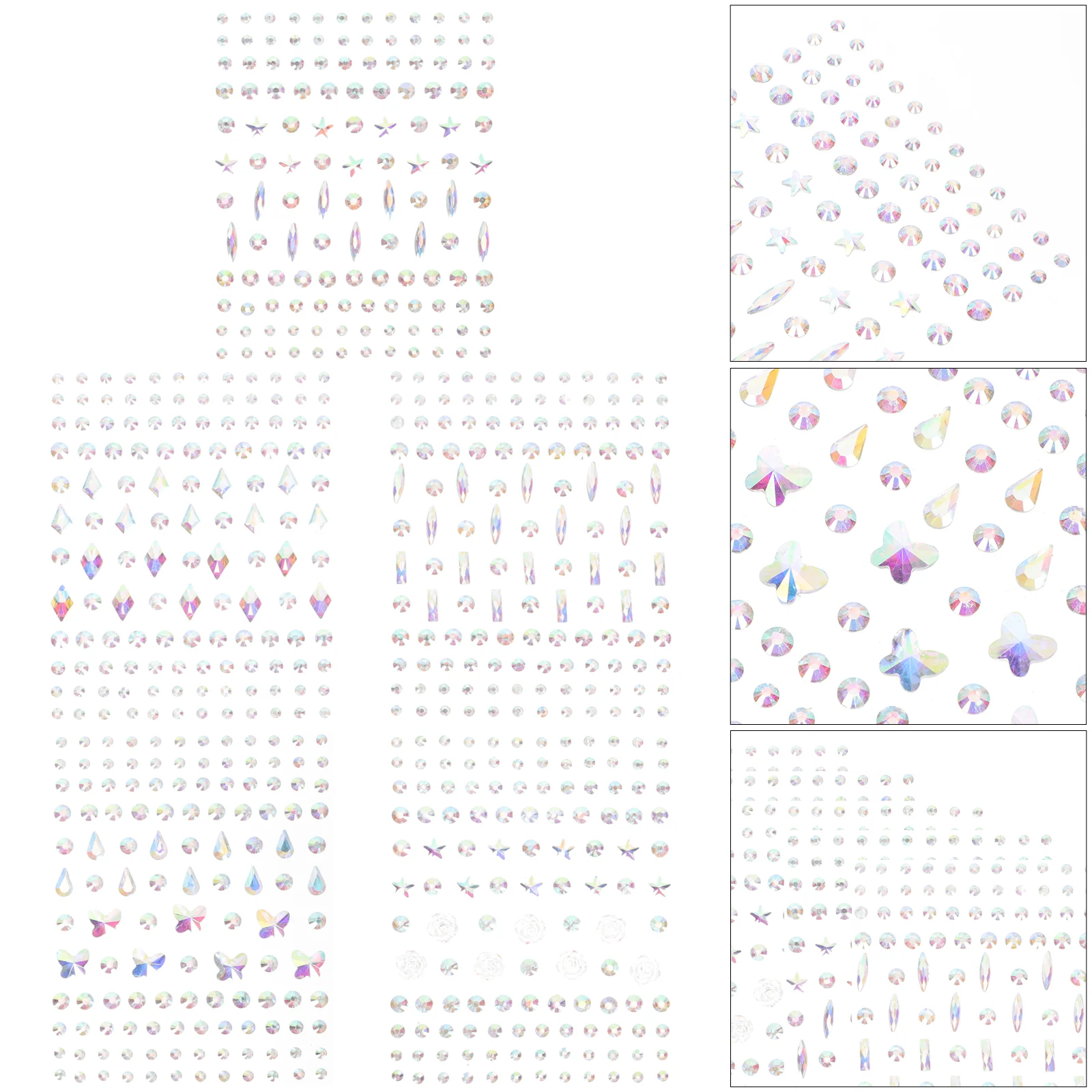 5 листов, алмазные наклейки для лица
5 листов, алмазные наклейки для лица