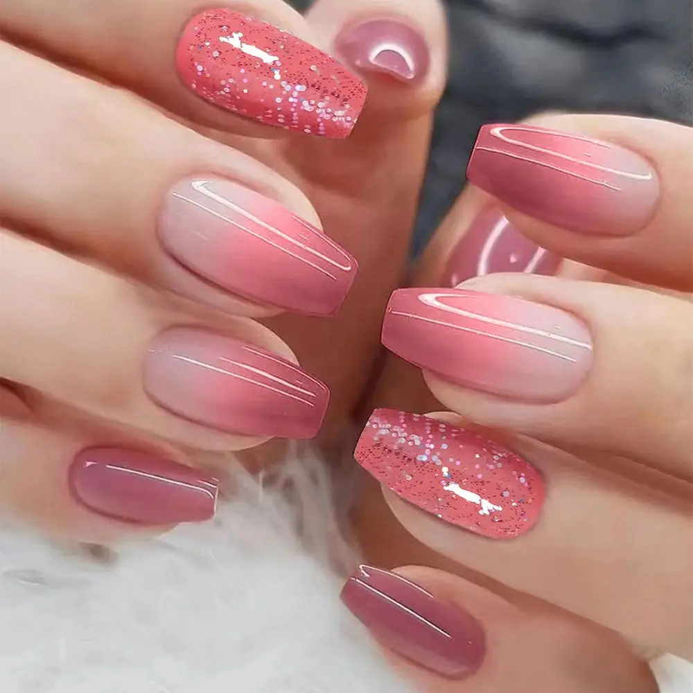 24Pcs/Box Gradient Pink Short Ballet Fake Nails Full Cover French Style Nails Fashion for Nail Art Women Girl
24Pcs/Box Gradient Pink Short Ballet Fake Nails Full Cover French Style Nails Fashion for Nail Art Women Girl