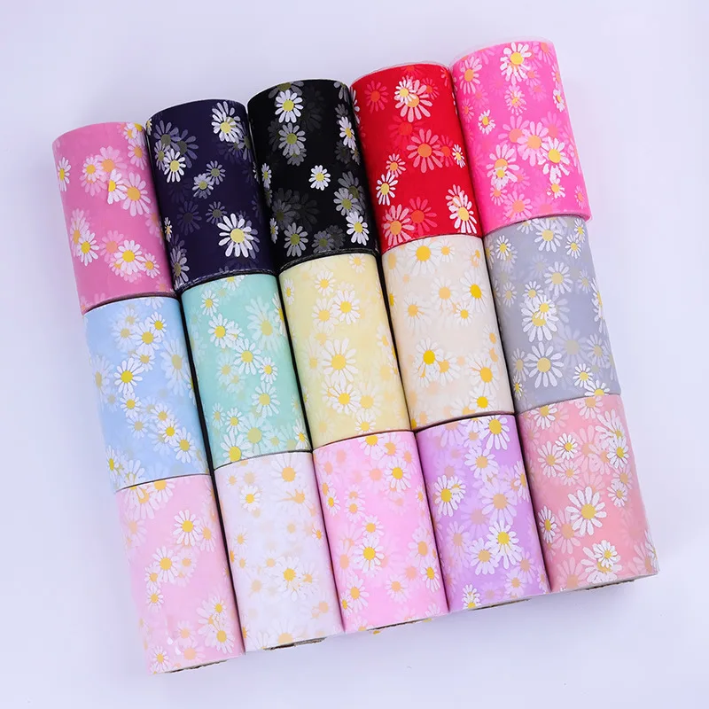 25Yards 7.5cm Small Daisy Printed Mesh Roll Tulle Ribbon Fabric DIY Craft Wedding Home Birthday Decoration Bow Materia
25Yards 7.5cm Small Daisy Printed Mesh Roll Tulle Ribbon Fabric DIY Craft Wedding Home Birthday Decoration Bow Materia