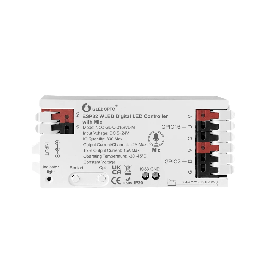 GLEDOPTO ESP32 WLED RGB контроллер
GLEDOPTO ESP32 WLED RGB контроллер