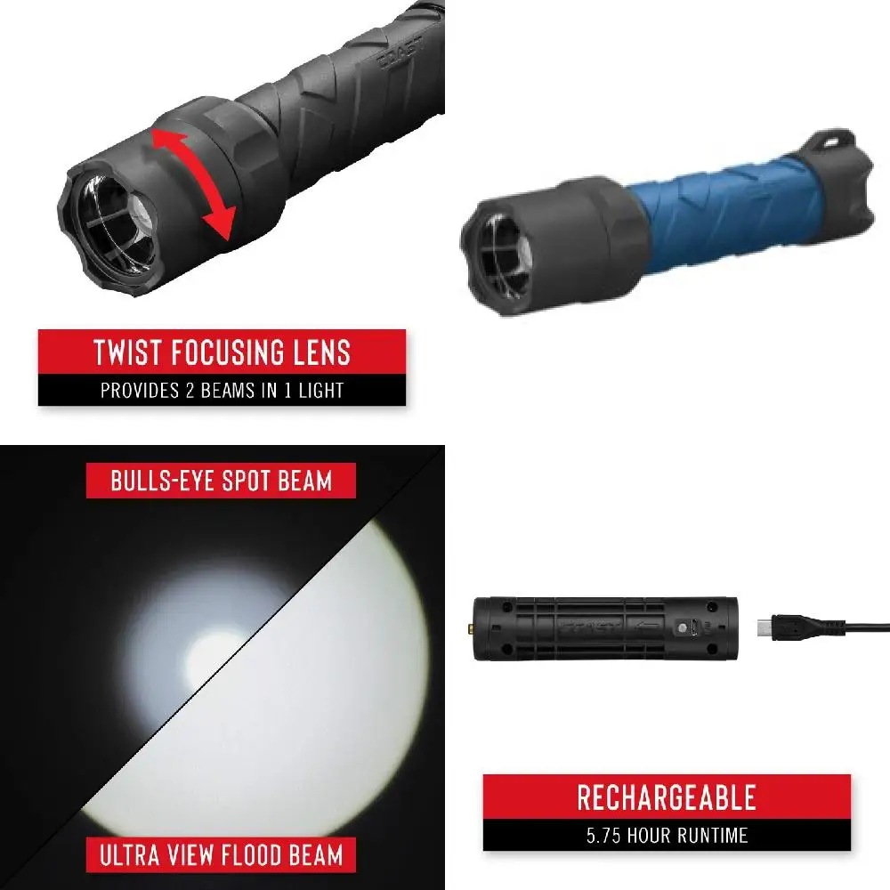 Robust, Durable & Stylish Deluxe 600R Blue Rechargeable Flashlight with High-Quality Lighting in Stylish Box - Perfect for Packa
Robust, Durable & Stylish Deluxe 600R Blue Rechargeable Flashlight with High-Quality Lighting in Stylish Box - Perfect for Packa