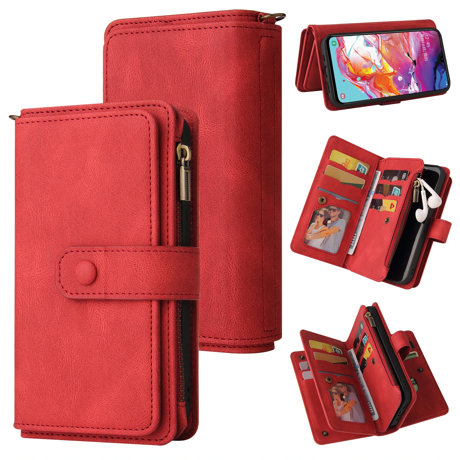 Luxury Zipper Leather Wallet Case For Samsung Galaxy A70 A10 A10E A20E A20 A30 A40 A50 A50S A70S Cover Multi Cards Handbag
Luxury Zipper Leather Wallet Case For Samsung Galaxy A70 A10 A10E A20E A20 A30 A40 A50 A50S A70S Cover Multi Cards Handbag