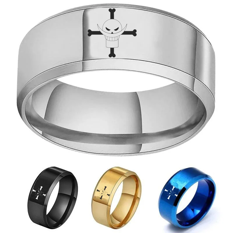 Stainless Steel Ring Black Anime One Piece White Beard Rings for Women Men Rings Amime Fans Jewelry Accessories Gift 
Stainless Steel Ring Black Anime One Piece White Beard Rings for Women Men Rings Amime Fans Jewelry Accessories Gift