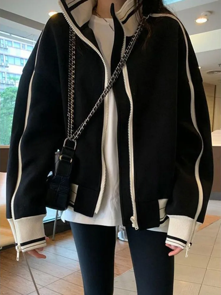 Женская куртка Harajuku, уличная одежда, Черная бейсбольная куртка, шикарная и элегантная женская куртка, укороченная куртка, Повседневная Новая
Женская куртка Harajuku, уличная одежда, Черная бейсбольная куртка, шикарная и элегантная женская куртка, укороченная куртка, Повседневная Новая