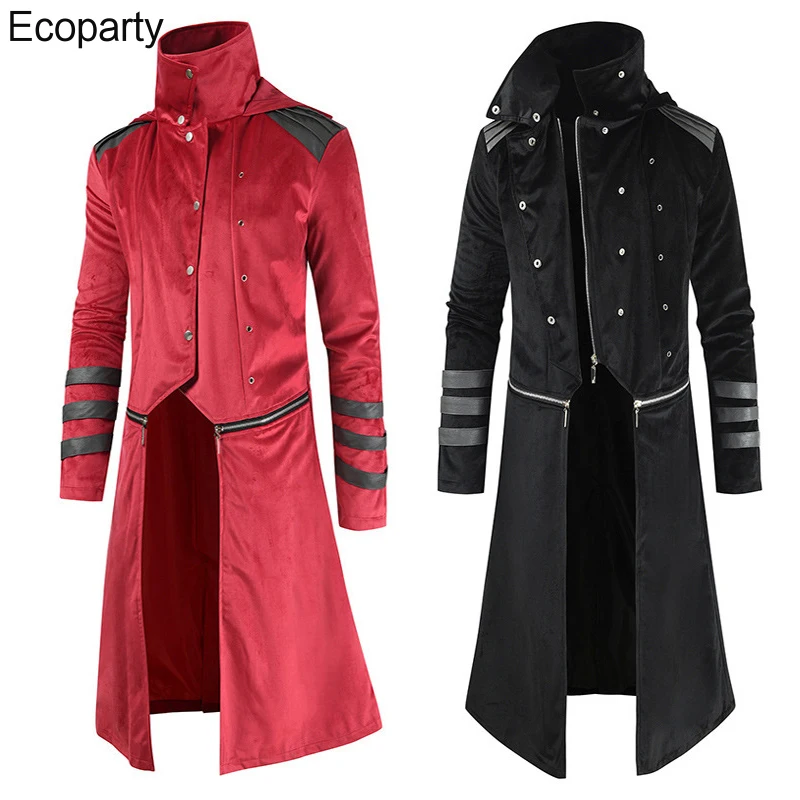 New Medieval Steampunk Knight Nobleman Cosplay Costume Jacket Victorian Black Hooded Stand Collar Outerwear Long Coat
New Medieval Steampunk Knight Nobleman Cosplay Costume Jacket Victorian Black Hooded Stand Collar Outerwear Long Coat