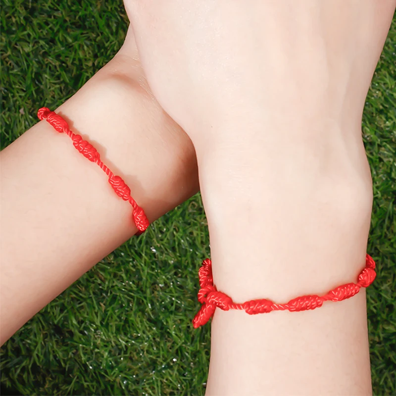 2Pcs 7 Knot Red String Bracelets for Protection Good Luck Amulet for Success Prosperity Handmade Rope Bracelets Charm Bangle
2Pcs 7 Knot Red String Bracelets for Protection Good Luck Amulet for Success Prosperity Handmade Rope Bracelets Charm Bangle