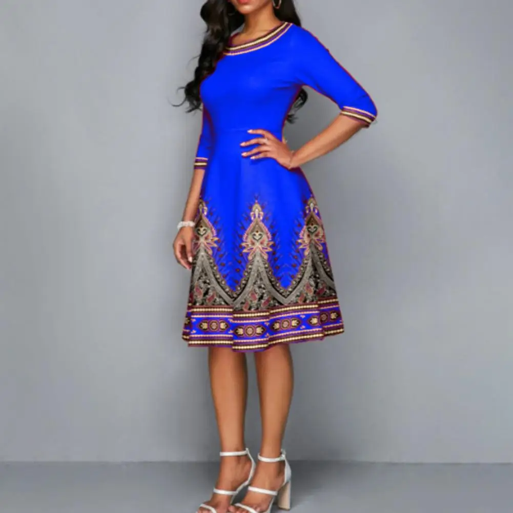 Retro Dress Large Hem Elastic Dressing Up Autumn Digital Printing A-Line Pullover Party Dress Vacation Dress for Dating
Retro Dress Large Hem Elastic Dressing Up Autumn Digital Printing A-Line Pullover Party Dress Vacation Dress for Dating
